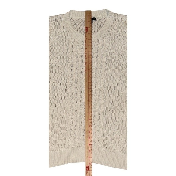 Fisherman Gap Sweater Womens Sz S Ivory Cable Knit Pullover Crew Neck L/S chunky - Picture 5 of 7